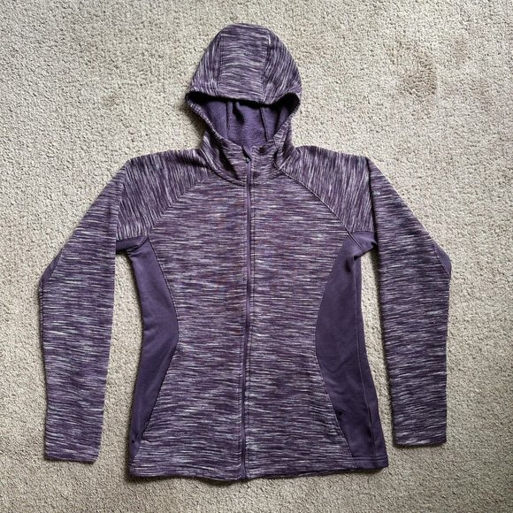 Columbia Sweaters - Columbia Jacket Women's Size Medium Full Zip, Fleece, Mock Neck Striped